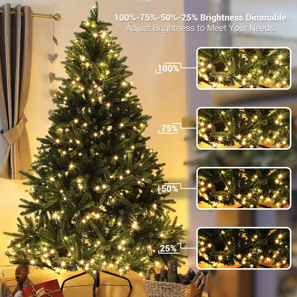 279ft 800 LED Warm White & Multicolor Color Changing Christmas Lights with Remote for Christmas Tree Garden Patio Decor - Image 6