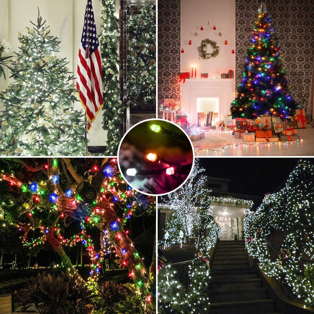 115ft 300 LED Cool White & Multicolor Color Changing Christmas Lights with Remote for Christmas Tree Garden Patio Decor - Image 7