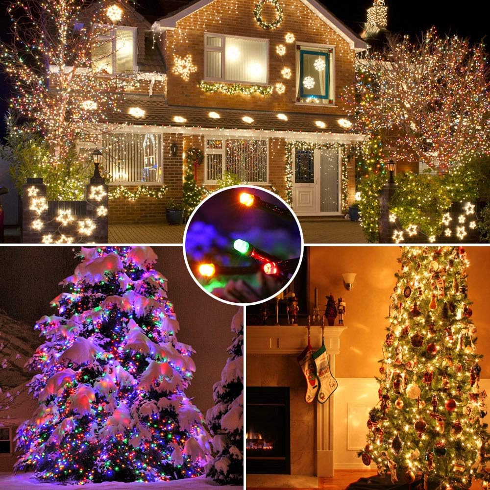 279ft 800 LED Warm White & Multicolor Color Changing Christmas Lights with Remote for Christmas Tree Garden Patio Decor - Image 4