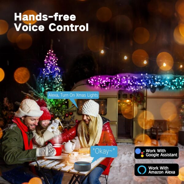 Brizled Pro Smart Christmas Lights 66ft 200 LED WiFi Christmas Tree ...